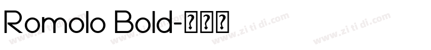 Romolo Bold字体转换